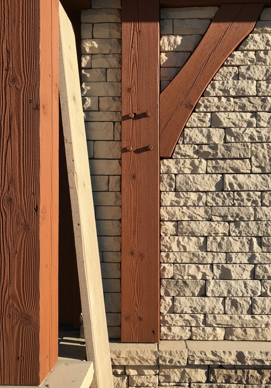 Detail shot of quality craftsmanship on a Midway property, showing professional finishing and local materials.